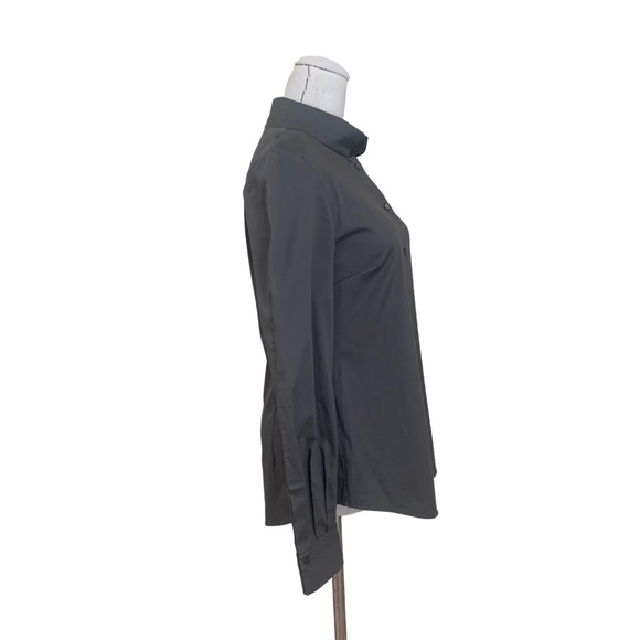 Celine Gray Button Down Shirt Blouse sz 38 *Flawed - Picture 3 of 12